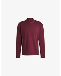 HUGO - Logo-Print Relaxed-Fit Cotton-Piqué Polo Shirt - Lyst
