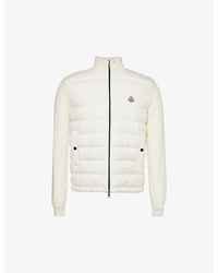 Moncler - Funnel-neck Cotton-knit And Shell-down Cardigan - Lyst