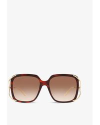 Gucci - gg0647s Oval-frame Acetate Sunglasses - Lyst