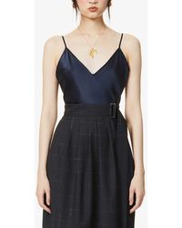 Max Mara Lucca V-neck Stretch-silk Camisole - Multicolour