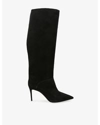 Casadei - Julia Renna Suede Knee-High Boots - Lyst