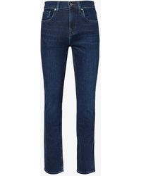7 For All Mankind - Slimmy Luxe Performance Slim-fit Straight-leg Stretch Organic-denim Jeans - Lyst
