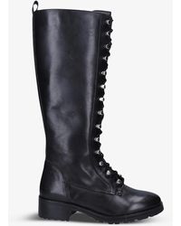 Black Social Knee-high Lace Boots 