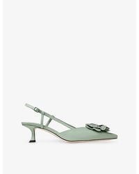 Jimmy Choo - Mimmi 50 Sling-Back Leather Heeled Courts - Lyst