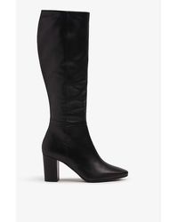 LK Bennett Sirena Leather Knee-high Boots - Black