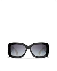 Chanel - Rectangle Sunglasses - Lyst
