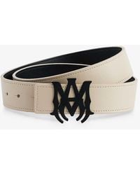 Amiri - Monogram-buckle Reversible Leather Belt - Lyst