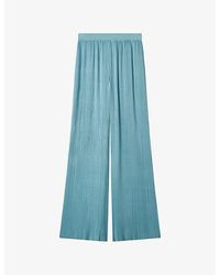 JOSEPH - Amber Pleated Satin Trousers - Lyst
