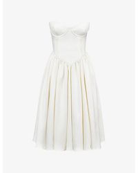 House Of Cb - Coco Satin Midi Dress - Lyst