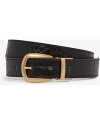Reiss - Madison Reversible Leather Belt - Lyst