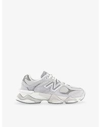 New Balance - 9060 Suede And Mesh Trainers - Lyst