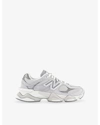 New Balance - 9060 Suede And Mesh Trainers - Lyst