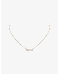 Messika - Move Classique Baby Move 18Ct And 0.14Ct Diamond Necklace - Lyst