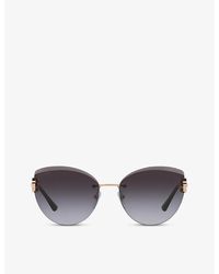 BVLGARI - Bv6166b Cat-eye -tone Metal Sunglasses - Lyst