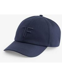 Tom Ford - Vy Logo-embroidered Cotton And Leather Baseball Cap - Lyst