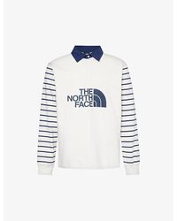 The North Face - Brand-print Relaxed-fit Cotton-jersey Rugby Shirt Xx - Lyst