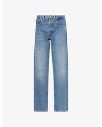 FRAME - The Straight Mid-Rise Denim Jeans - Lyst