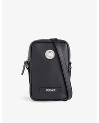 Versace - Medusa Leather Phone Pouch - Lyst