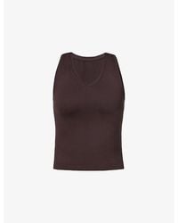 Sweaty Betty - Athlete Crop V-Neck Stretch-Woven Vest - Lyst