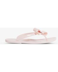 jelly flip flops with bow