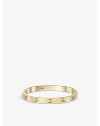 Cartier - Love Brushed 18ct Yellow-gold Bracelet - Lyst