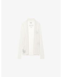 Zadig & Voltaire - Robyn Rhinestone-Embellished Cashmere Cardigan - Lyst