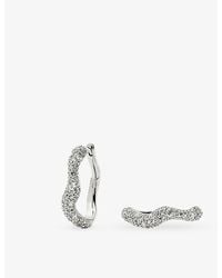 Missoma - Molten Snow Small Sterling- Plated Brass And Cubic Zirconia Hoop Earrings - Lyst