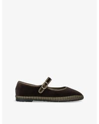 Flabelus - Ulla Velvet Ballet Flats - Lyst