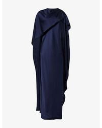 Jonathan Simkhai - Izel Cape Satin Maxi Dress - Lyst