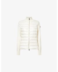 Moncler - Hybrid Nylon-Wool Down Cardigan - Lyst