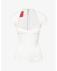 Dilara Findikoglu - Rapture Corset Jersey T-Shirt - Lyst