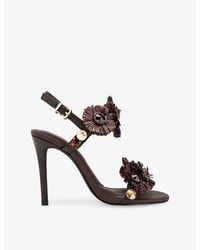 KG by Kurt Geiger - Roxie Heeled Leather Sandals - Lyst