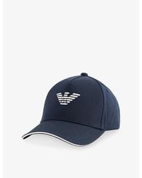 Emporio Armani - Logo-Patch Cotton Baseball Hat - Lyst