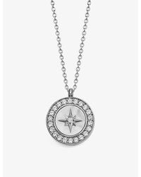Astley Clarke - Polaris Large Sterling- Mother-Of-Pearl And Sapphire Locket Necklace - Lyst