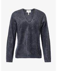 ME+EM - V-Neck Brushed Cashmere Jumper - Lyst