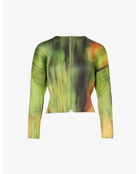 Pleats Please Issey Miyake - Turnip And Abstract-pattern Knitted Jacket - Lyst