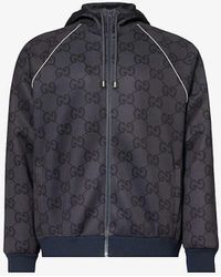 Gucci - Monogrammed Contrast-trim Stretch-woven Hooded Jacket X - Lyst