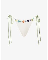 Jaded London - Mavie Button Low-Rise Bikini Bottoms - Lyst