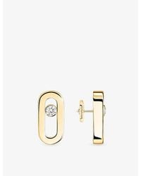 Messika - Move Uno 18Ct And 0.03Ct Brilliant-Cut Diamond Earrings - Lyst