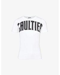 Jean Paul Gaultier - Logo-pattern Slim-fit Stretch-organic Cotton T-shirt X - Lyst