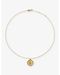 Monica Vinader - Initial D Stamp 18Ct Vermeil Necklace - Lyst