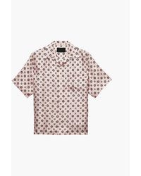 Prada - Arabesque-print Short-sleeved Silk Shirt - Lyst