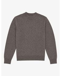The Kooples - Fitted Round-Neck Wool And Cashmere Jumper - Lyst