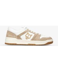 Naked Wolfe - Cm-01 Branded Suede And Leather Low-top Trainers - Lyst