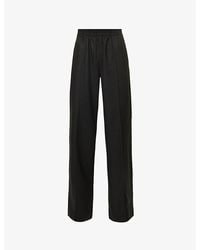 PAIGE - Harper Paperbag-waist Wide-leg Mid-rise Woven Trousers - Lyst