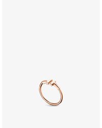 Tiffany & Co. Tiffany T Wire 18ct Rose-gold Ring - White