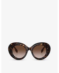 Burberry - Be4370u Margot Round-frame Tortoiseshell Acetate Sunglasses - Lyst