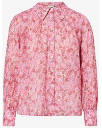 RIXO London - Blake Floral-pattern Relaxed-fit Cotton Shirt - Lyst