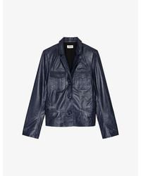 Zadig & Voltaire - Liams Patch-pocket Leather Jacket - Lyst