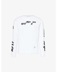 1017 ALYX 9SM - Logo-print Long-sleeve Cotton-jersey T-shirt - Lyst